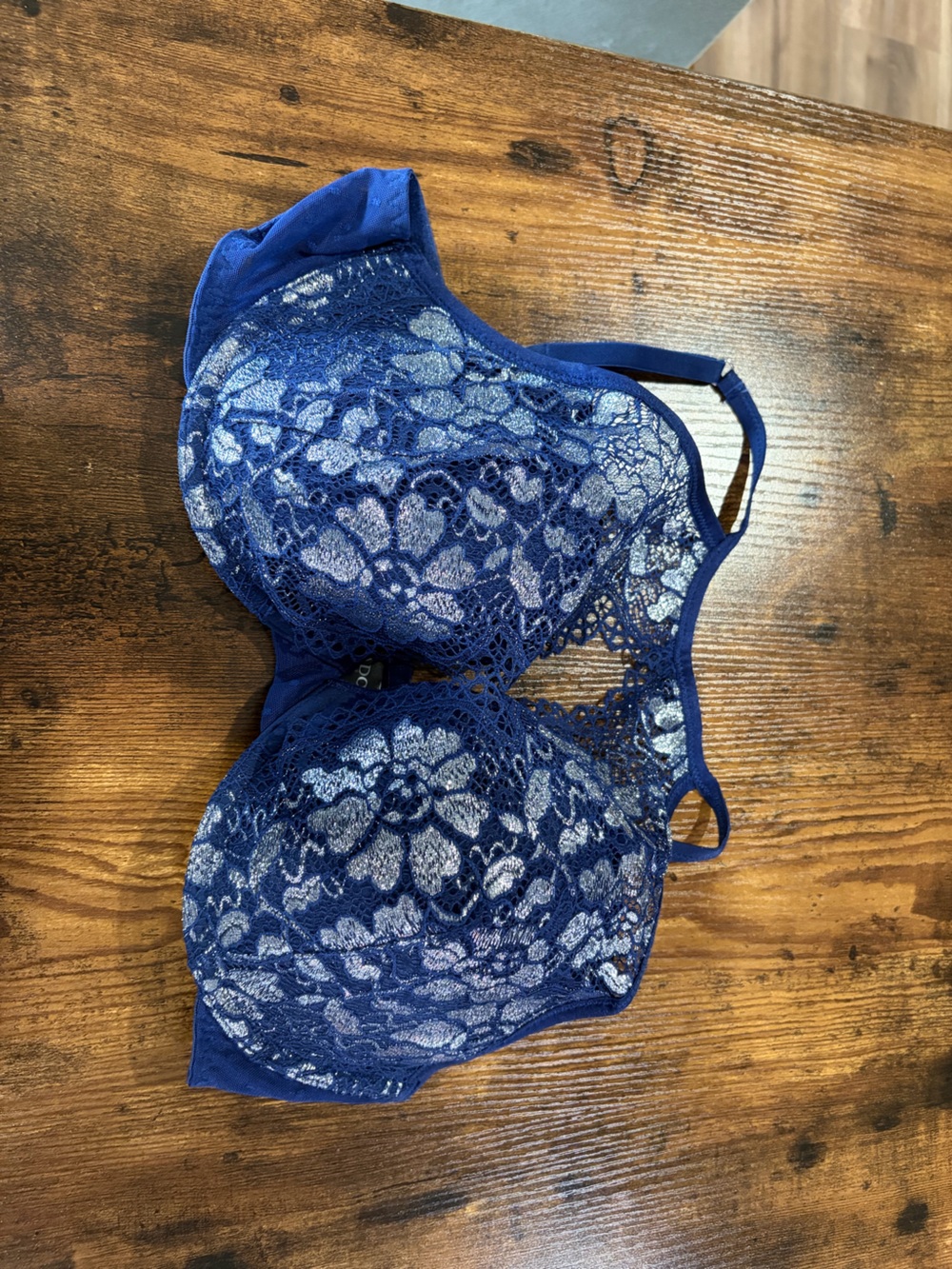 Adore Me Royal Blue Lace Bra